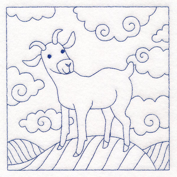 Whimsical Farm Life Quilting - Goat (Double Run)