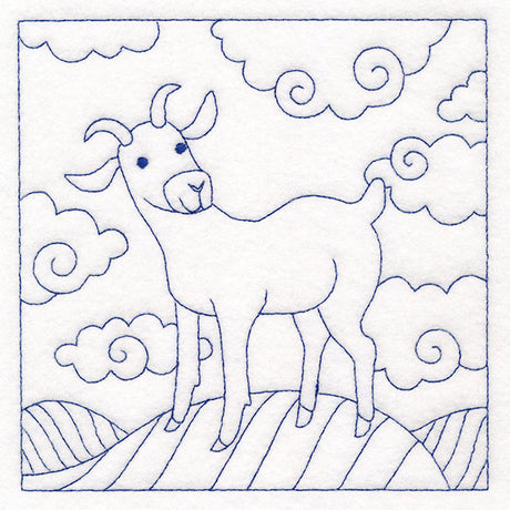 Whimsical Farm Life Quilting - Goat (Double Run)