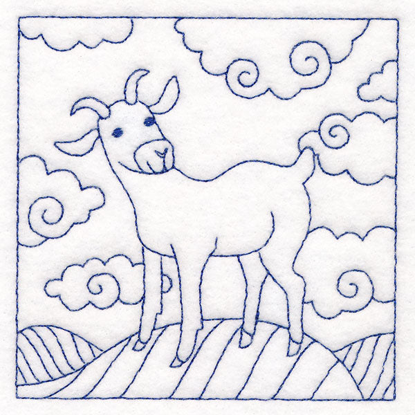 Whimsical Farm Life Quilting - Goat (Double Run)