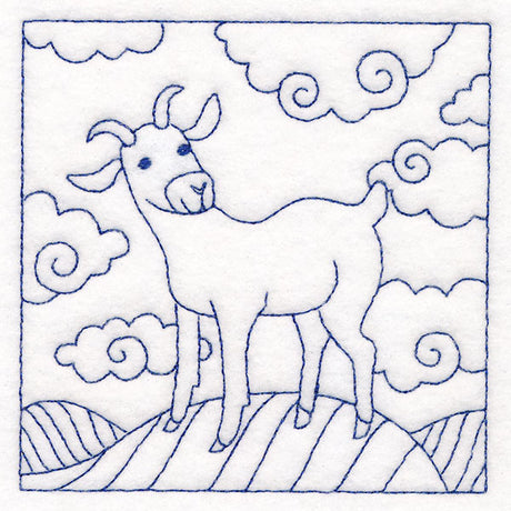 Whimsical Farm Life Quilting - Goat (Double Run)