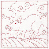 Whimsical Farm Life Quilting - Pig (Double Run)