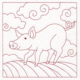 Whimsical Farm Life Quilting - Pig (Double Run)