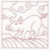 Whimsical Farm Life Quilting - Pig (Double Run)