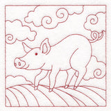 Whimsical Farm Life Quilting - Pig (Double Run)