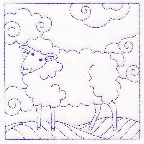 Whimsical Farm Life Quilting - Sheep (Double Run)