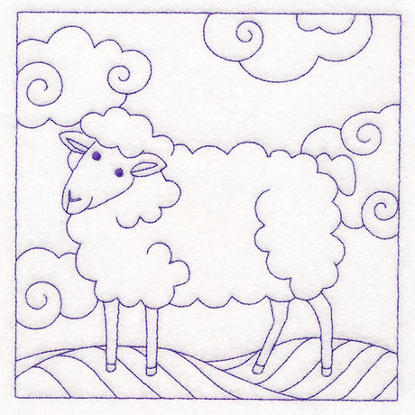 Whimsical Farm Life Quilting - Sheep (Double Run)