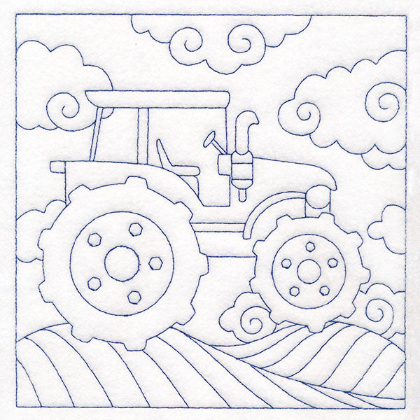 Whimsical Farm Life Quilting - Tractor (Double Run)