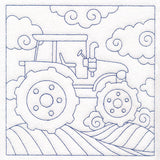 Whimsical Farm Life Quilting - Tractor (Double Run)