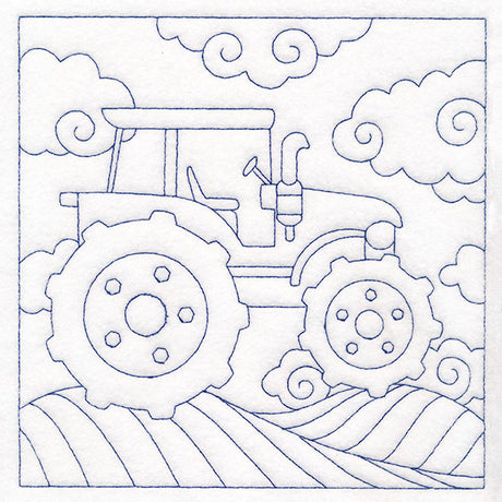Whimsical Farm Life Quilting - Tractor (Double Run)