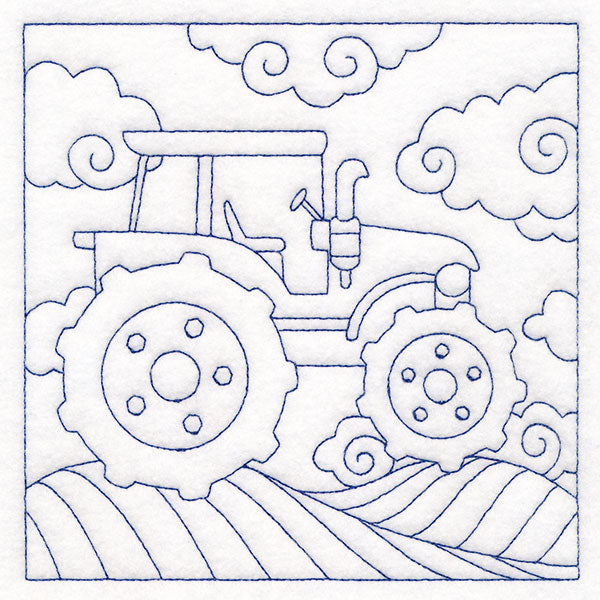 Whimsical Farm Life Quilting - Tractor (Double Run)