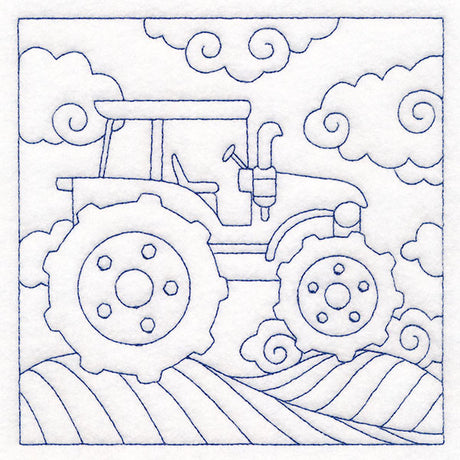 Whimsical Farm Life Quilting - Tractor (Double Run)