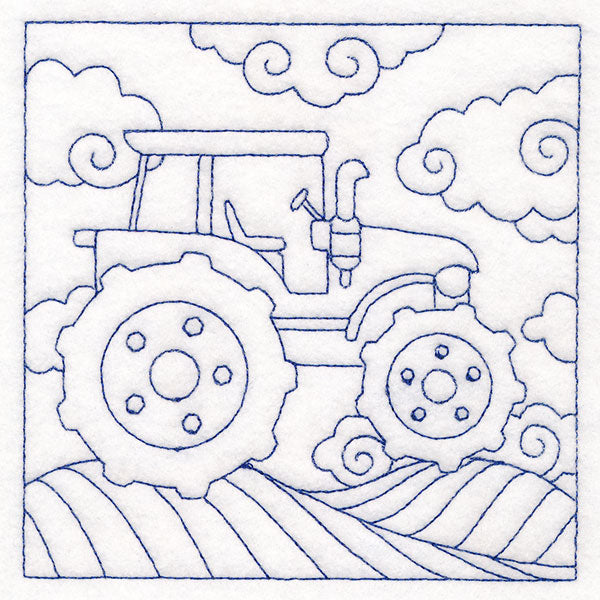Whimsical Farm Life Quilting - Tractor (Double Run)
