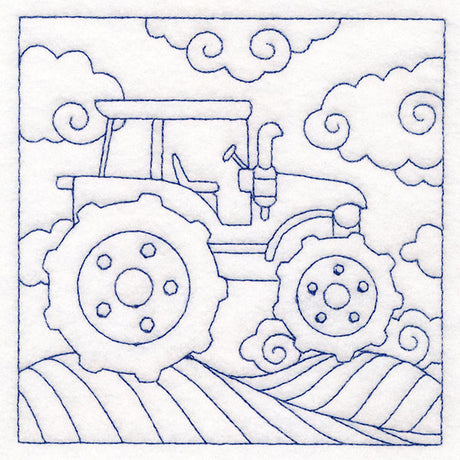 Whimsical Farm Life Quilting - Tractor (Double Run)