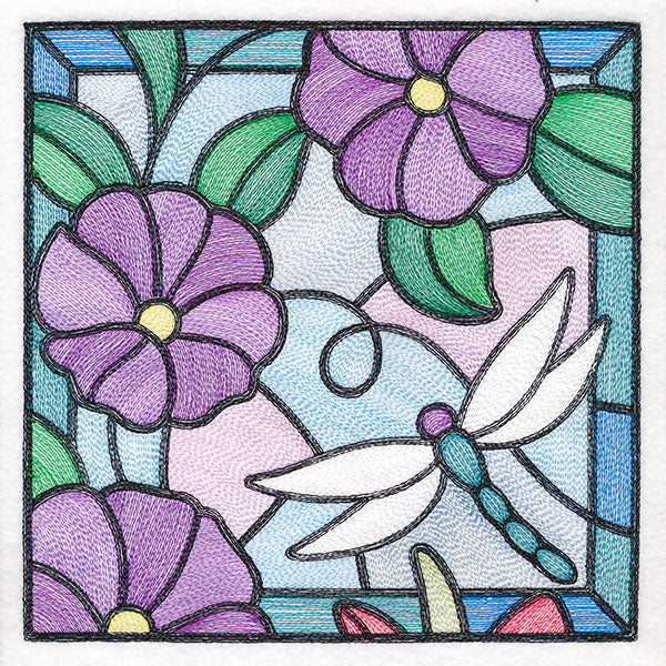 Stained Glass Garden - Petunias
