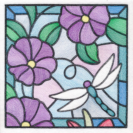 Stained Glass Garden - Petunias
