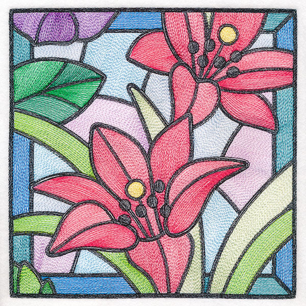Stained Glass Garden - Lilies