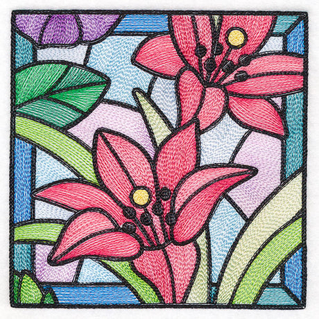 Stained Glass Garden - Lilies