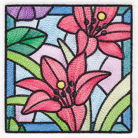 Stained Glass Garden - Lilies