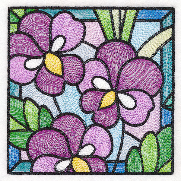 Stained Glass Garden - Violets