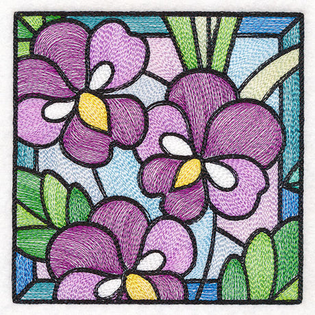 Stained Glass Garden - Violets