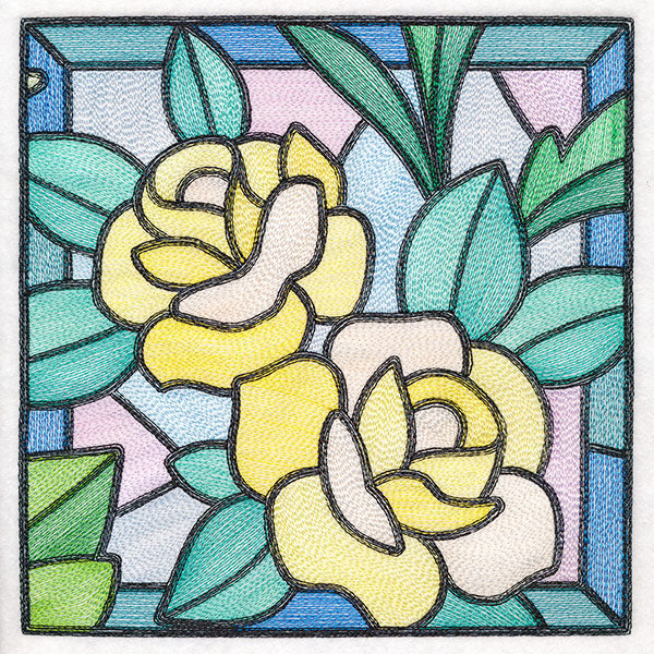 Stained Glass Garden - Roses