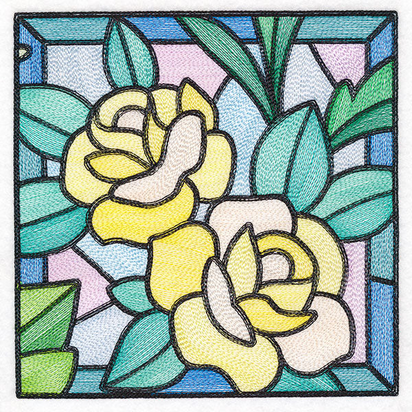 Stained Glass Garden - Roses