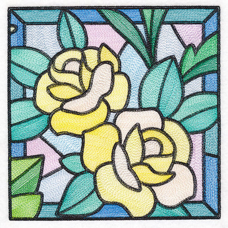 Stained Glass Garden - Roses