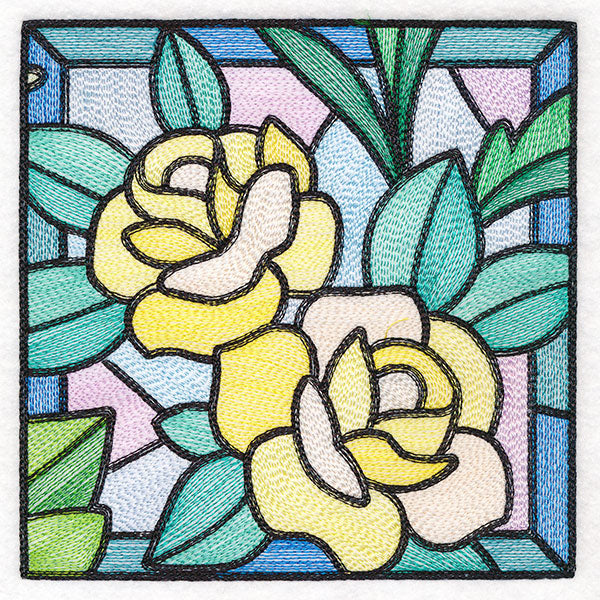 Stained Glass Garden - Roses