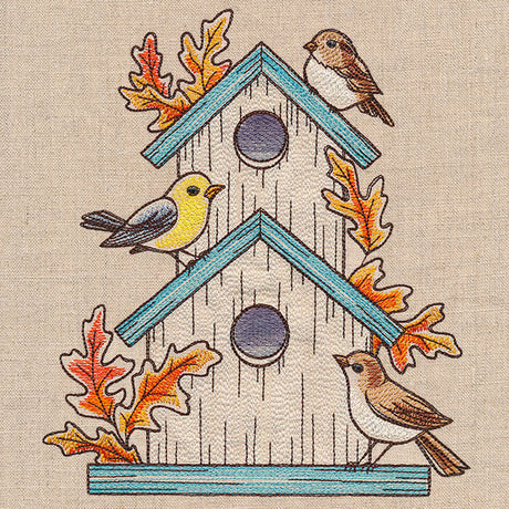Rustic Autumn Birdhouse