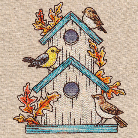 Rustic Autumn Birdhouse