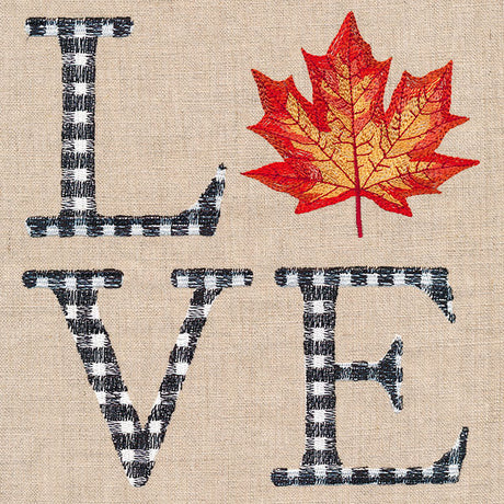 Love with Fall Maple Leaf