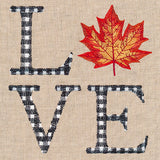 Love with Fall Maple Leaf