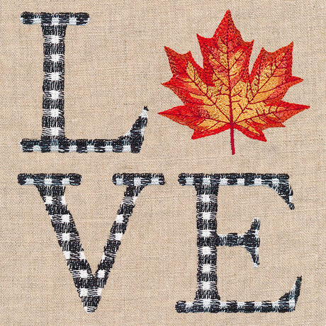 Love with Fall Maple Leaf