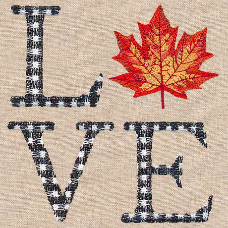 Love with Fall Maple Leaf