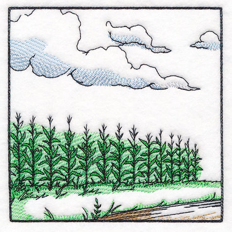 Fall on the Farm Scene - Corn Field