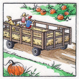 Fall on the Farm Scene - Hay Ride Wagon