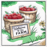 Fall on the Farm Scene - Bushels of Apples