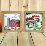 Fall on the Farm Scene - Bushels of Apples