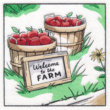 Fall on the Farm Scene - Bushels of Apples