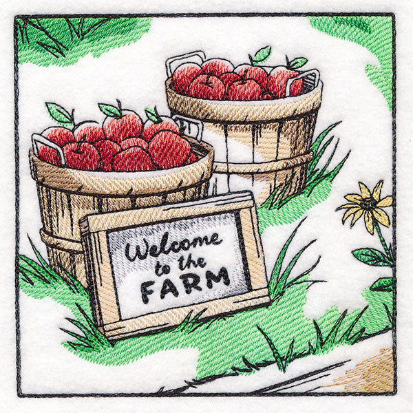 Fall on the Farm Scene - Bushels of Apples