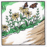 Fall on the Farm Scene - Butterflies and Flowers