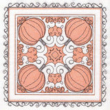 Festive Fall Pumpkins Kaleidoscope (Trapunto)