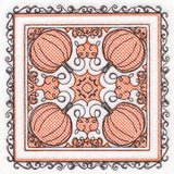 Festive Fall Pumpkins Kaleidoscope (Trapunto)