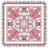 Festive Fall Maple Leaves Kaleidoscope (Trapunto)