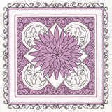 Festive Fall Chrysanthemum Kaleidoscope (Trapunto)