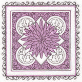 Festive Fall Chrysanthemum Kaleidoscope (Trapunto)