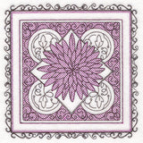 Festive Fall Chrysanthemum Kaleidoscope (Trapunto)