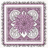 Festive Fall Chrysanthemum Kaleidoscope (Trapunto)