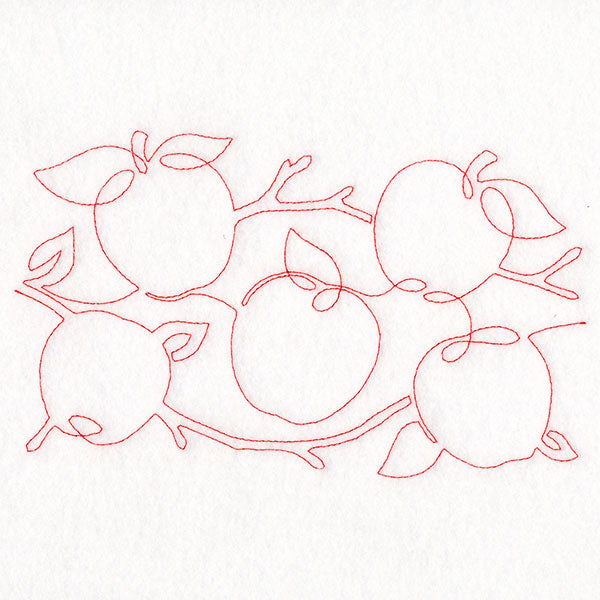 Autumn Harvest Apples (Edge-to-Edge Quilting)