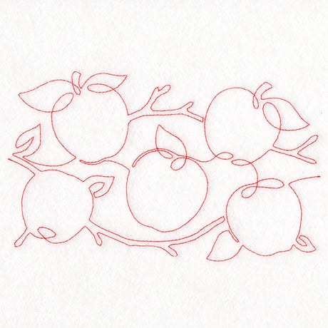 Autumn Harvest Apples (Edge-to-Edge Quilting)